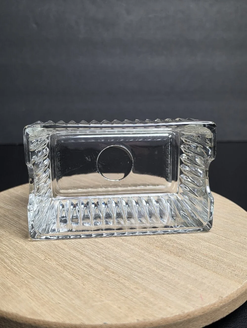 Libbey Sugar Sweetner Creamer Packet Holder Ribbed Glass 4